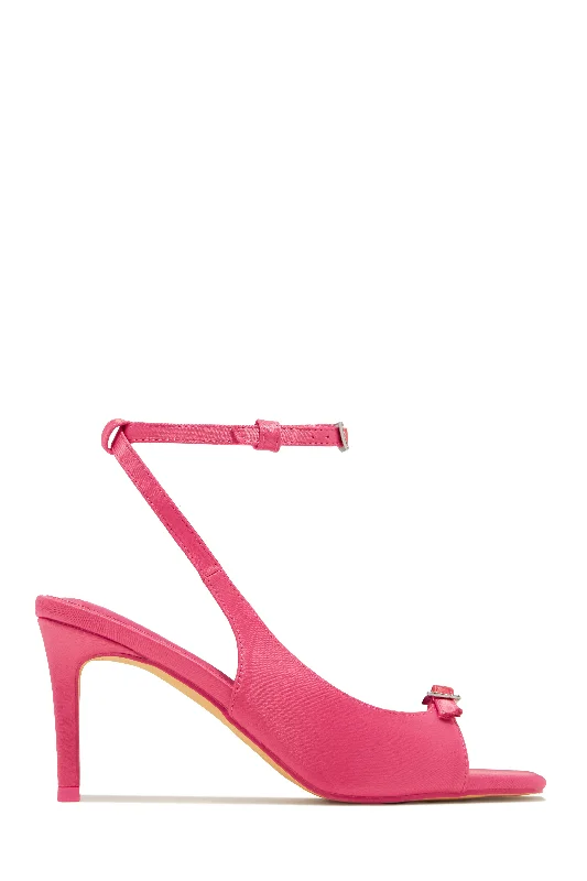 Ella Peep Toe Single Sole Heels - Pink