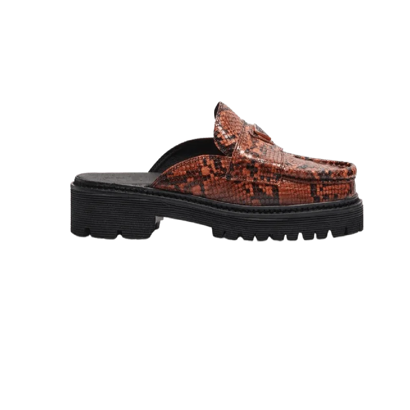 Durable Flip Flops 'Emma St' mule by NoSkin - vegan snakeskin