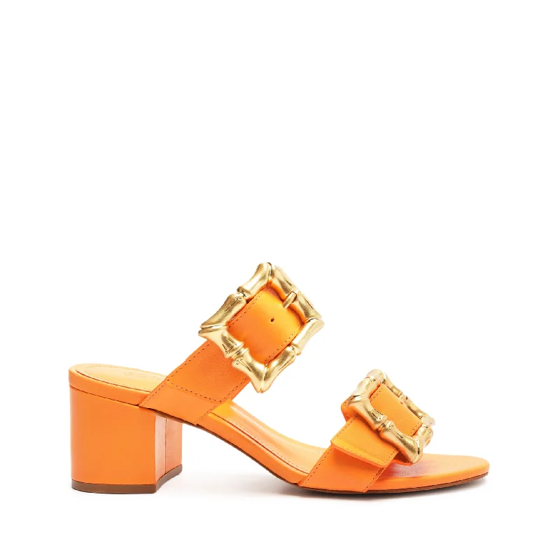 Stylish Sneakers For Running Enola Mid Block Leather Sandal