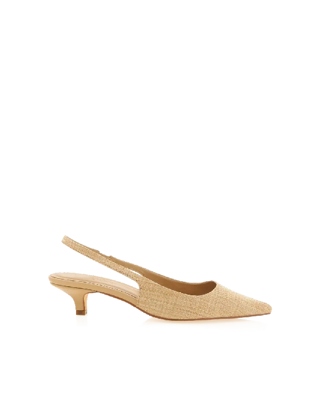 Casual Flip Flops FELINA - NATURAL RAFFIA