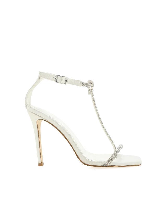 Fashionable Sneakers Collection GENO - WHITE SATIN