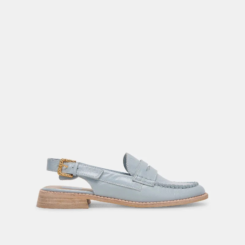 Slip-On Shoes For Men HARDI LOAFERS SKY BLUE CRINKLE PATENT