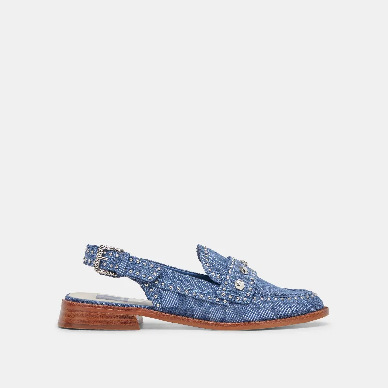 Sporty Snow Boots HARDI STUD LOAFERS BLUE DENIM