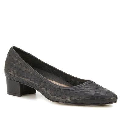 Winter Casual Shoes Harriet Pump: Black Nappa Leather I Walking Cradle