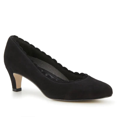 Stylish Platform Boots Janie Pump: Black Suede I Walking Cradle