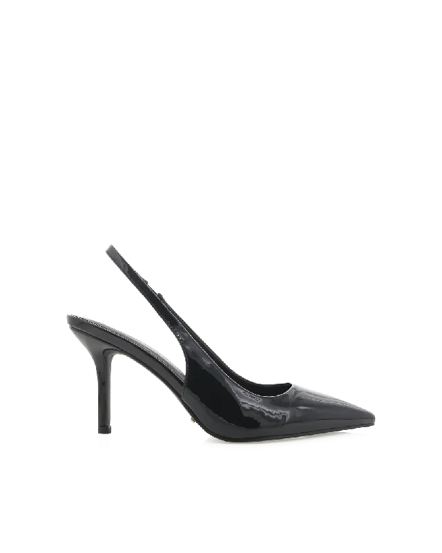 Comfortable Platform Shoes KACIA - BLACK PATENT