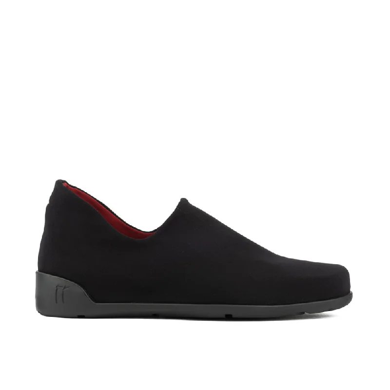 Comfortable Snow Sneakers KAKU BLACK MICROFIBER