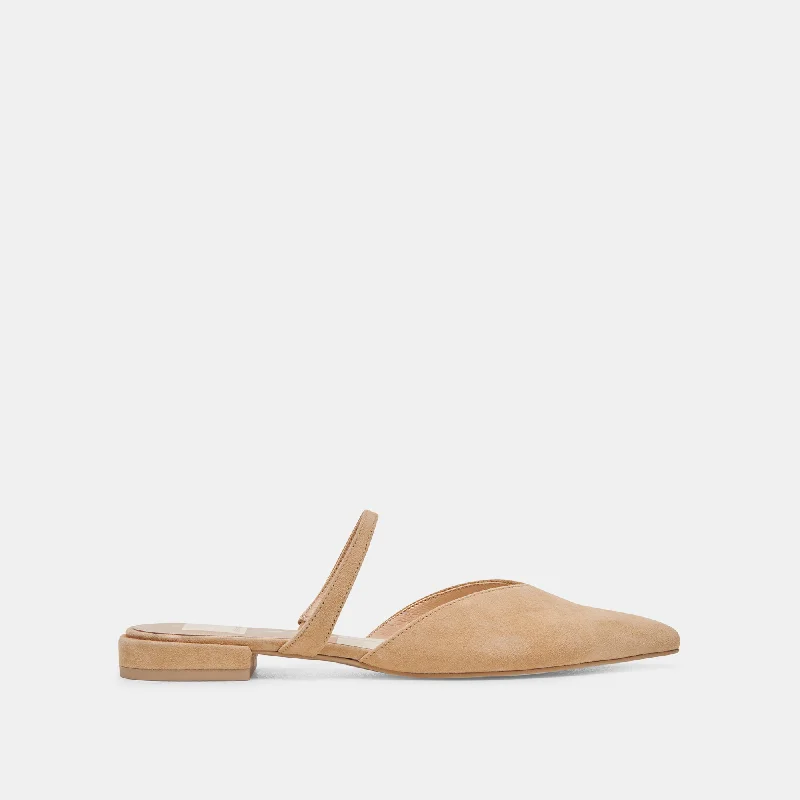 Casual Running Sneakers KANIKA FLATS TAN SUEDE