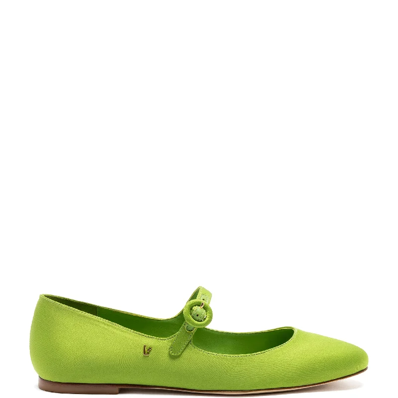 Formal Dress Footwear Blair Ballet Flat In Kiwi Satin