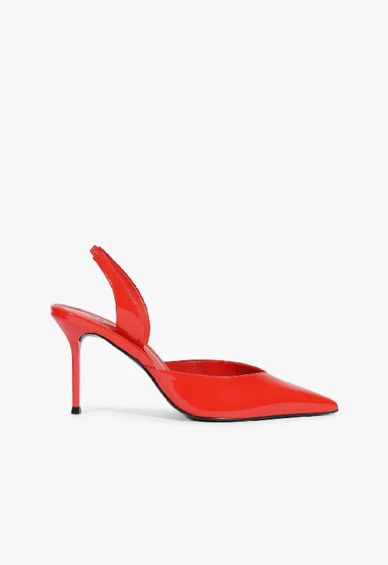 Stylish Casual Footwear Lexi Sling Patent Leather Pump