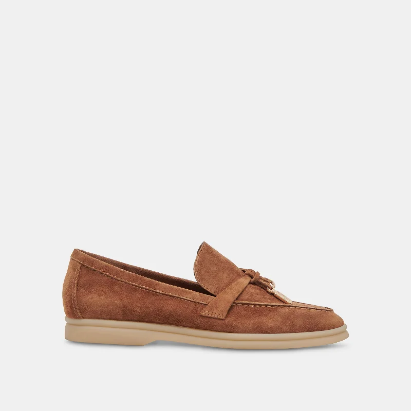 Comfortable Sports Shoes LONZO FLATS BROWN SUEDE