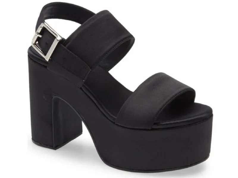 Fashionable Work Boots Jeffrey Campbell: Moody in Black Satin