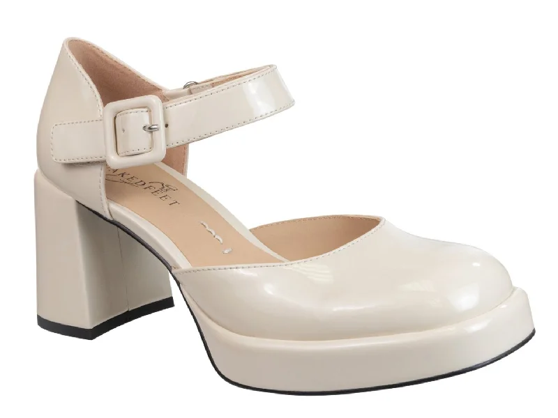 Chic High Heels Collection NAKED FEET - ESTONIA in CHAMOIS Heeled Clogs