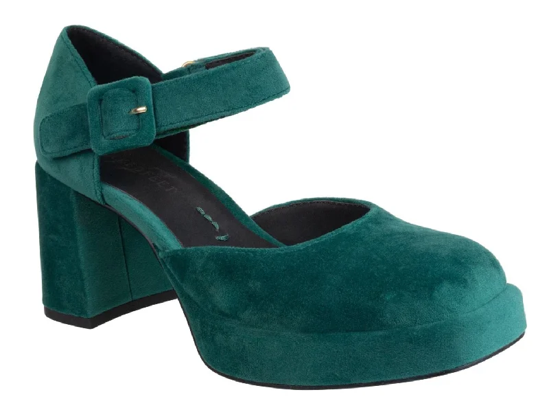 Casual Booties For Sale NAKED FEET - ESTONIA in EMERALD Heeled Clogs