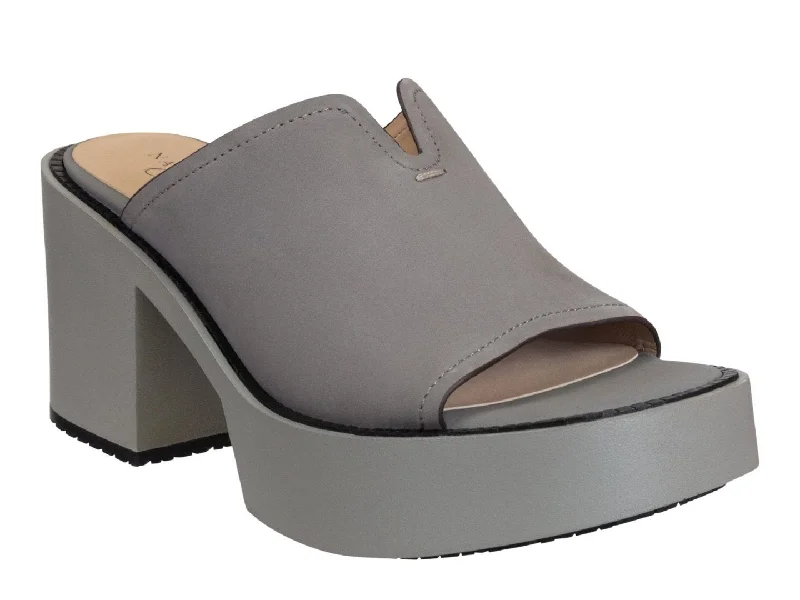 Cozy Casual Shoes Naked Feet: FREJA in GREY Heeled Sandals