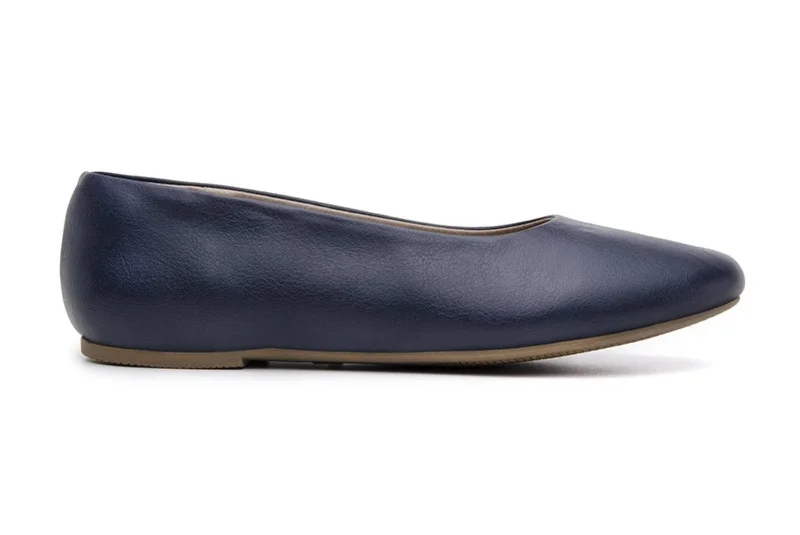Comfortable Heeled Shoes 'Nelita' vegan women's flat by Ahimsa - navy