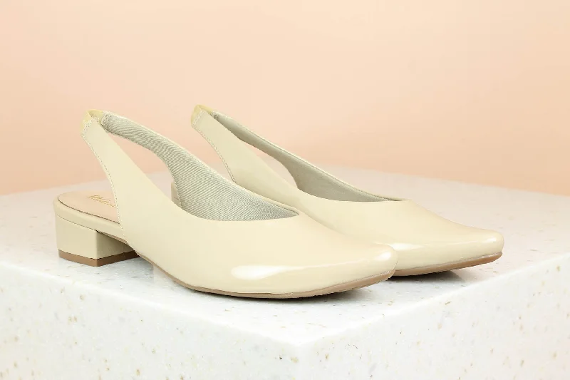 Women Beige Mules Flats