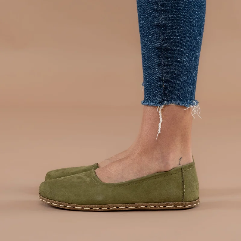 Running Shoes For Sale Olive Green Barefoot Ballet Flats