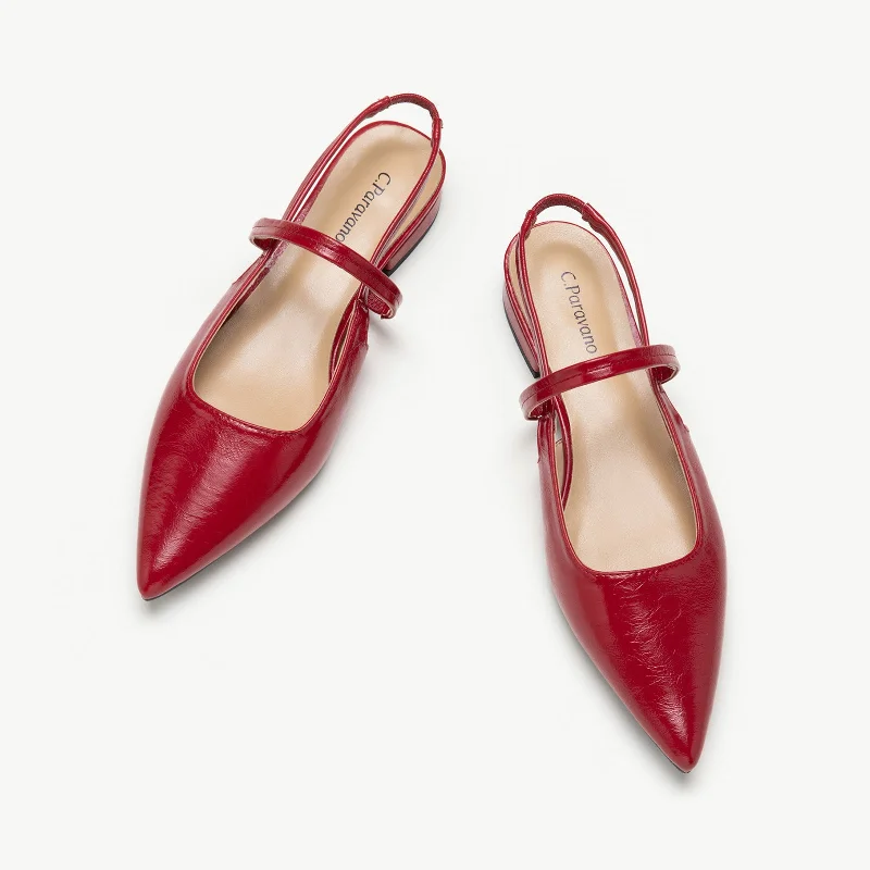 Trendy High Heels For Sale Pointed Toe Slingback Flats (Freya)