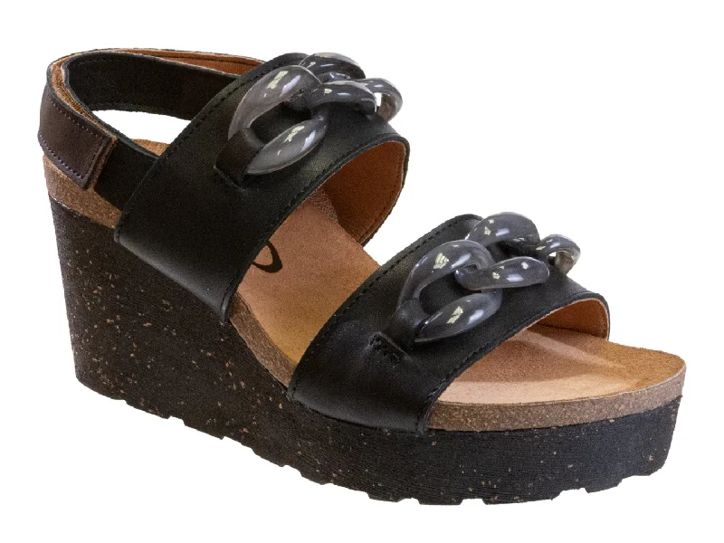 High Quality Sneakers OTBT: FAIR ISLE in BLACK Wedge Sandals