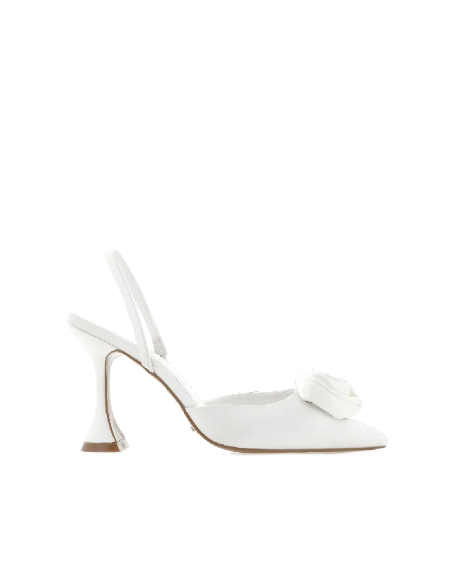 Durable Work Boots PALANI - WHITE SATIN