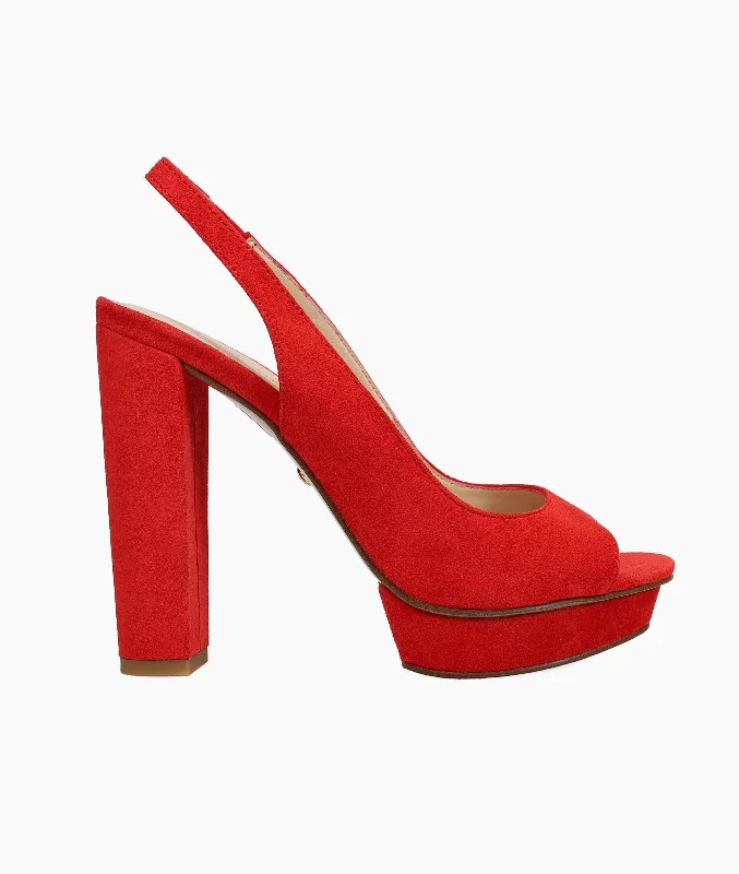 Formal Leather Shoes Palma Platform - Flame