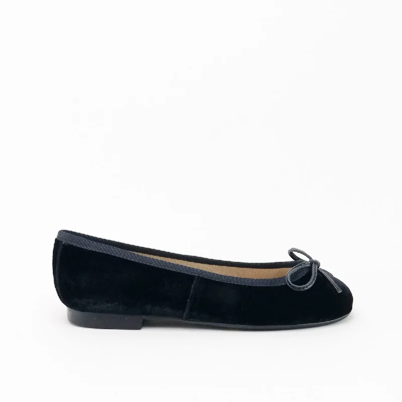 Luxury Sneakers For Sale Papanatas Black Velvet Ballet Flat