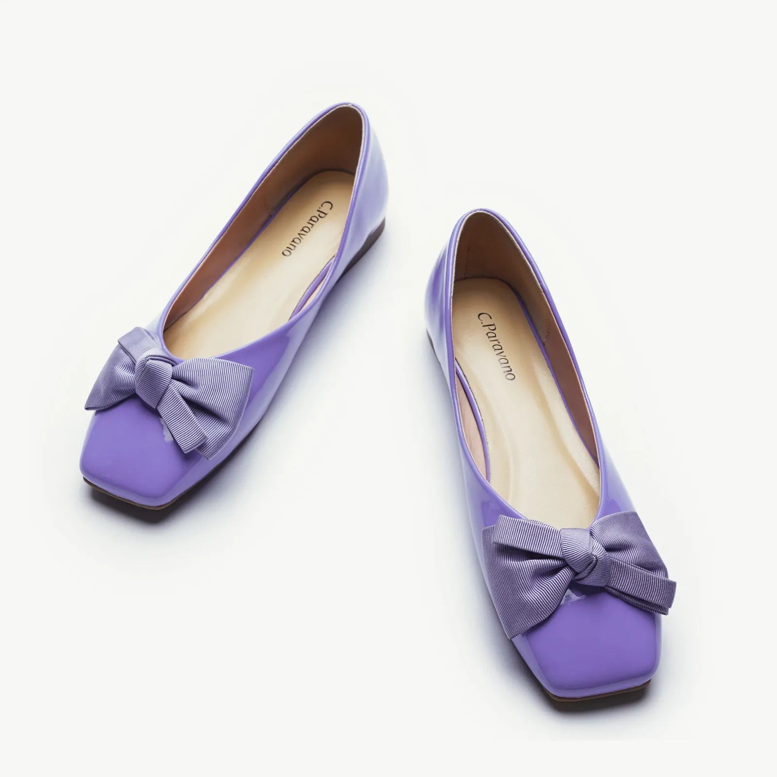 Best Running Footwear Patent Bow Ballerina Flats (Eva)