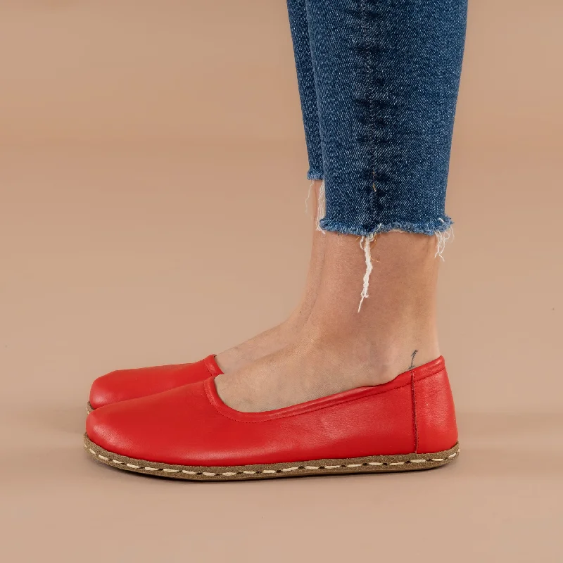 Outdoor Running Shoes Red Barefoot Ballet Flats