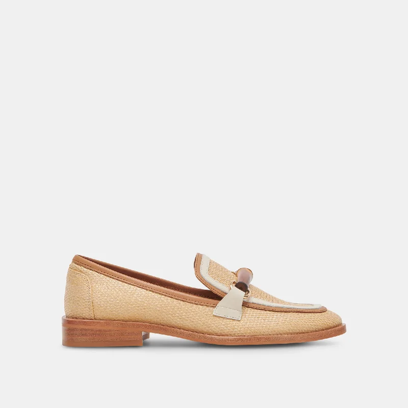 Cozy Winter Boots SARARA FLATS HONEY RAFFIA