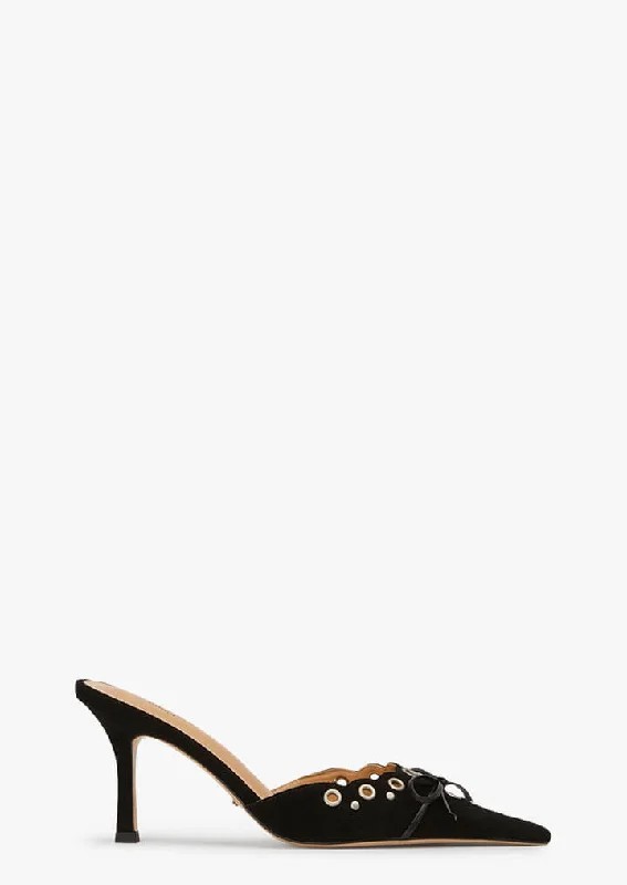 Comfortable Walking Sandals Shae Black Suede
