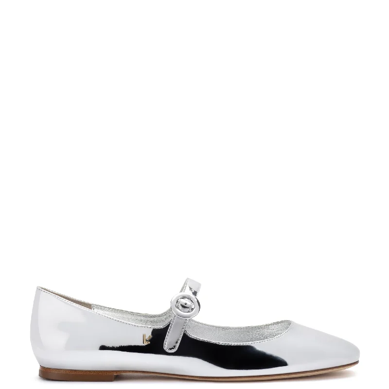 Vintage Sneakers Collection Blair Ballet Flat In Silver Specchio