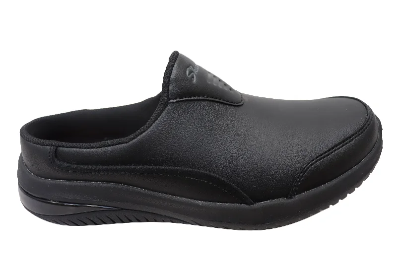 Stylish Running Footwear Skechers Womens Dantey Maliny Leather Slip Resistant Work Shoes Stylish Running Footwear Skechers Womens Dantey Maliny Leather Slip Resistant Work Shoes