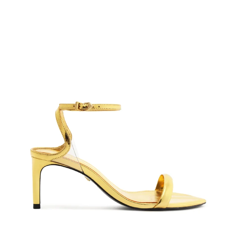 Designer Boots Collection Skye Mid Stiletto Specchio Leather Sandal