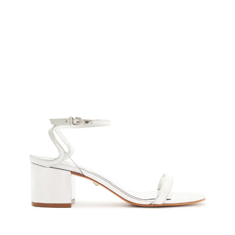 Trendy Lace-Up Shoes Skye Mid Block Specchio Leather Sandal