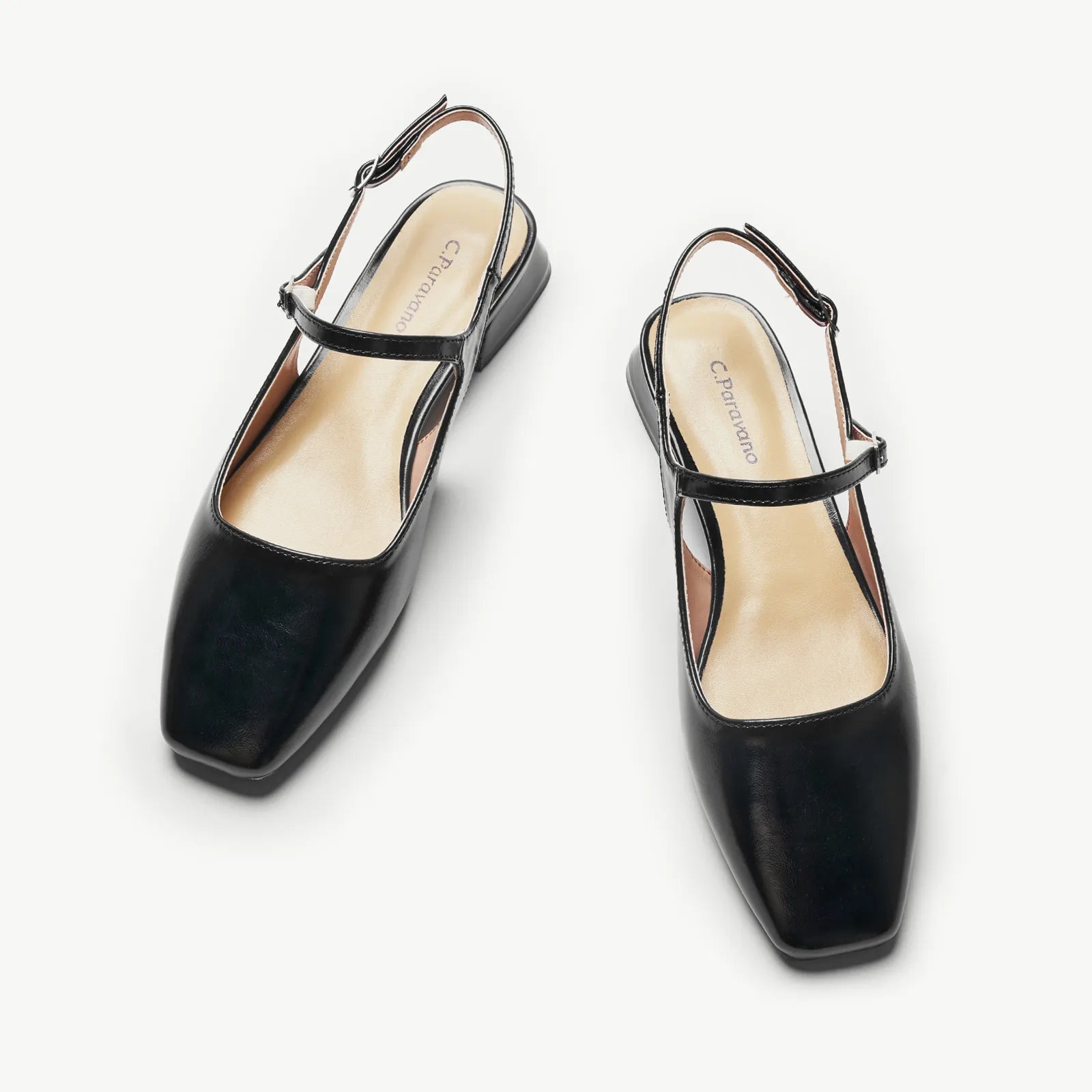 Trendy Boots For Winter Square-Toe Sleek Slingback Flats (Felicia)
