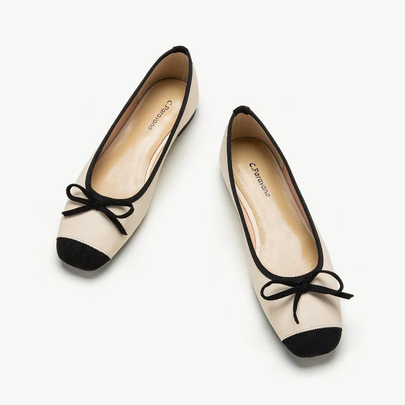 Luxury Boots For Sale Cap-Toe Ballet Flats (Elena)