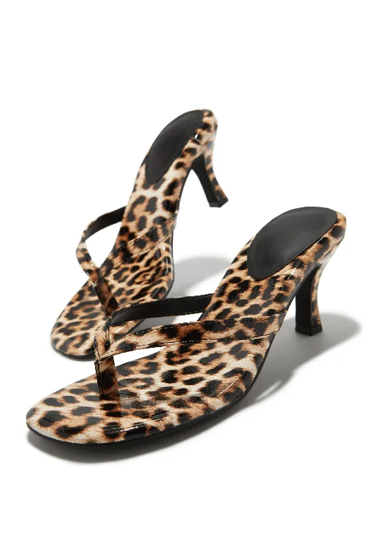 Tania Single Sole Mule Heels - Leopard