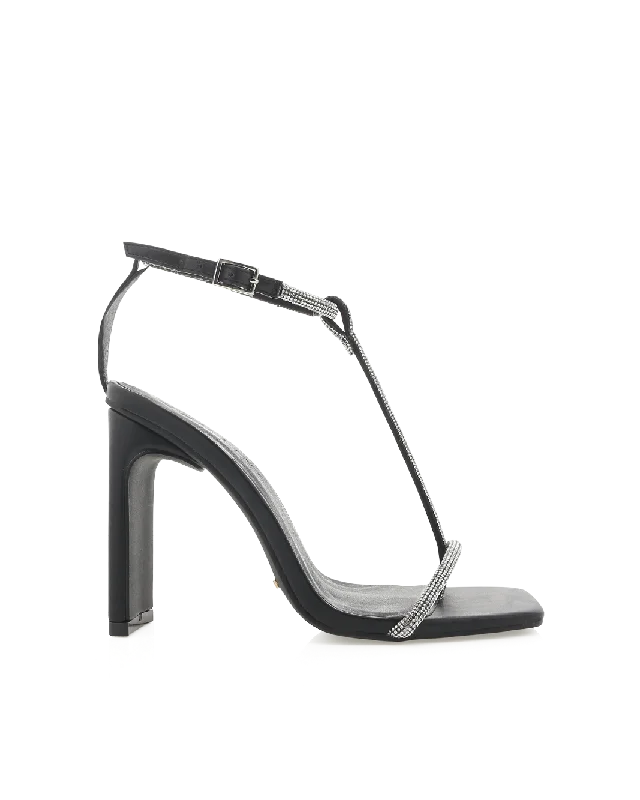 Comfortable Work Sneakers TERESA - BLACK-DIAMANTE
