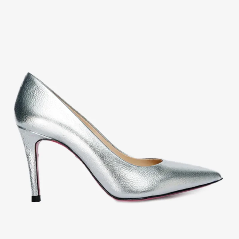 Casual Flip Flops The Ege Silver Leather Pump Fuchsia Sole Women Shoe