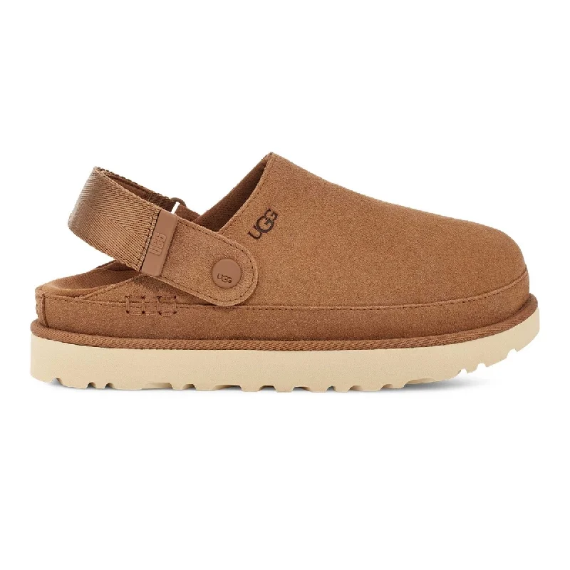 Comfortable Flats For Work UGG Women's Goldenstar Clog Chestnut Suede