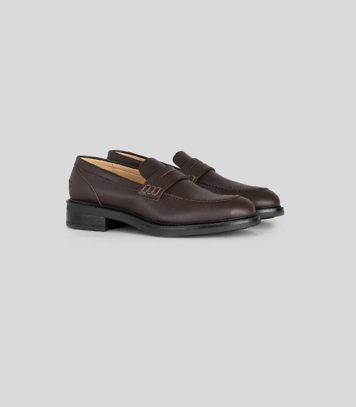 Cozy Indoor Slippers Women's Loafer in Brown from Solari Milano