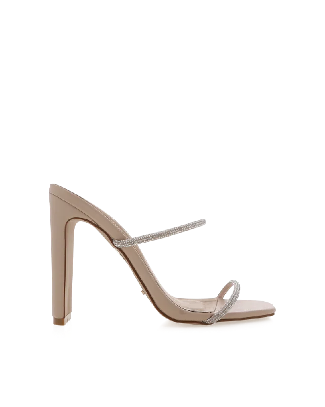 Leather Sneakers For Sale YOLA - DIAMANTE-NUDE