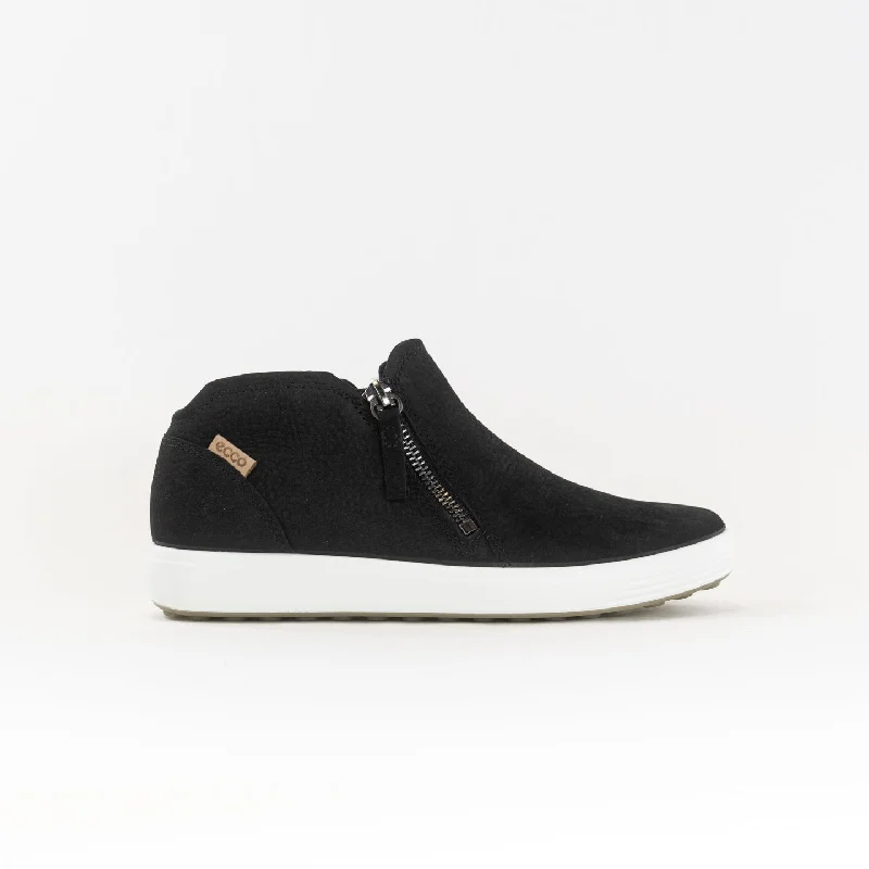 Outdoor Sneakers Collection Ecco Soft 7 Side Zip Bootie (Women's) - Black