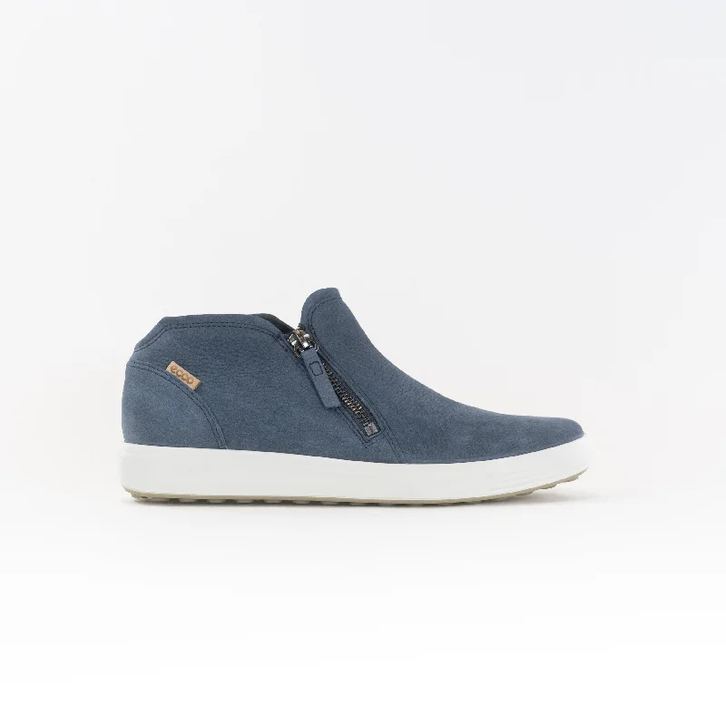Trendy Casual Sandals Ecco Soft 7 Side Zip Bootie (Women's) - Marine
