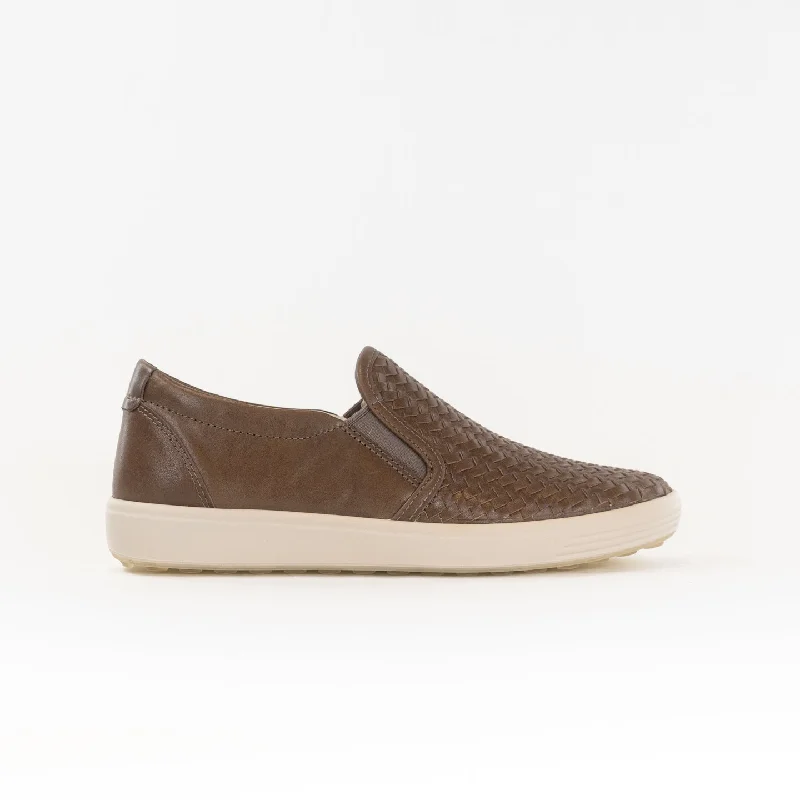 Comfortable Flip Flops ECCO Soft 7 Woven 2.0 Slip-on (Women's) - Taupe