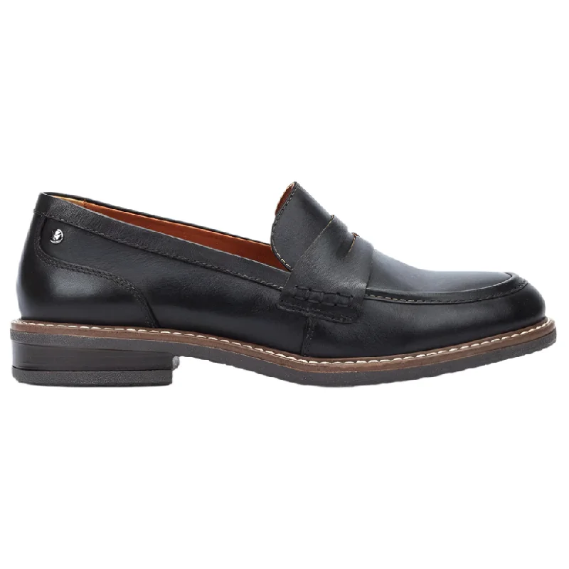 Classic Hiking Footwear Pikolinos Women's Aldaya Flat Loafer Black Wide