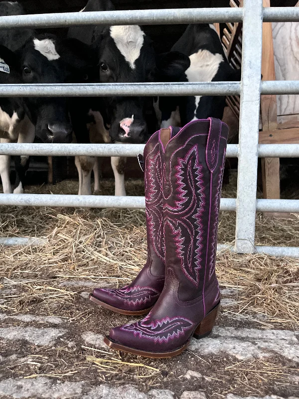 High Fashion Work Boots Ariat Women's Casanova Deep Amethyst Western Cowgirl Boots 10053649
