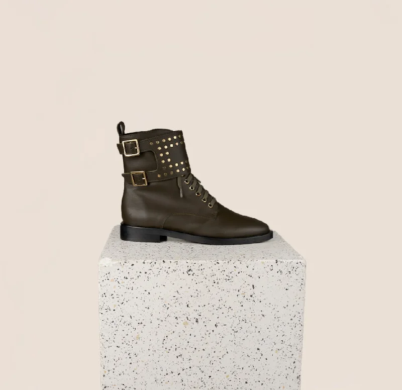 Best Work Boots Asti Buckle - Forest Leather