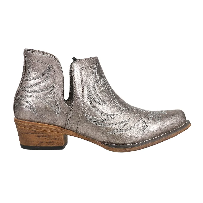 Lightweight Snow Boots Ava Metallic Embroidered Snip Toe Cowboy Booties